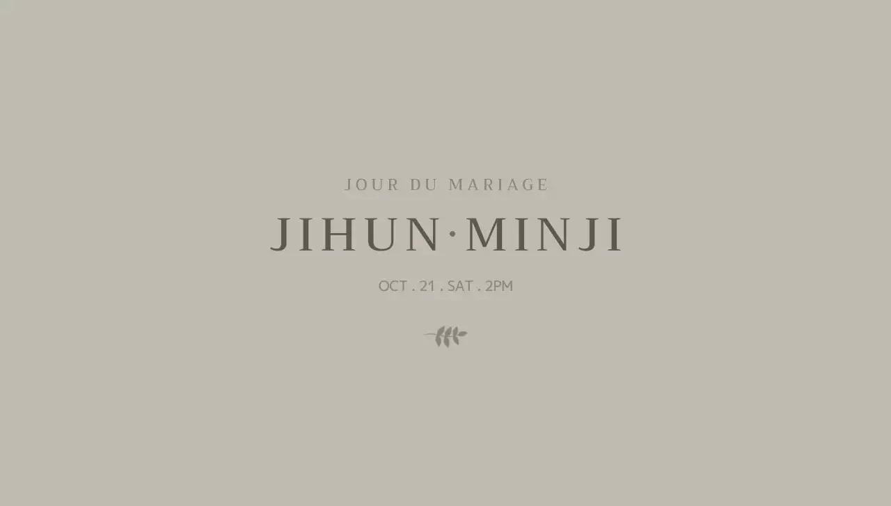 Enveloppes d'invitation au mariage au design simple, avec des illustrations botaniques dans des couleurs sourdes et les noms des mariés.