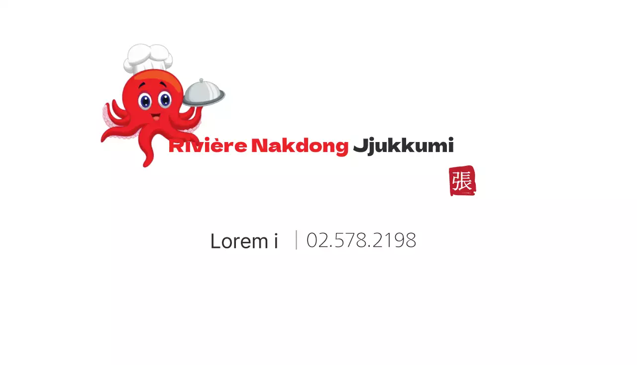 Carte de visite d'un restaurant Takoyaki