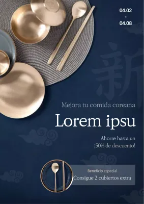 Venta de vajilla nueva azul marino y dorada