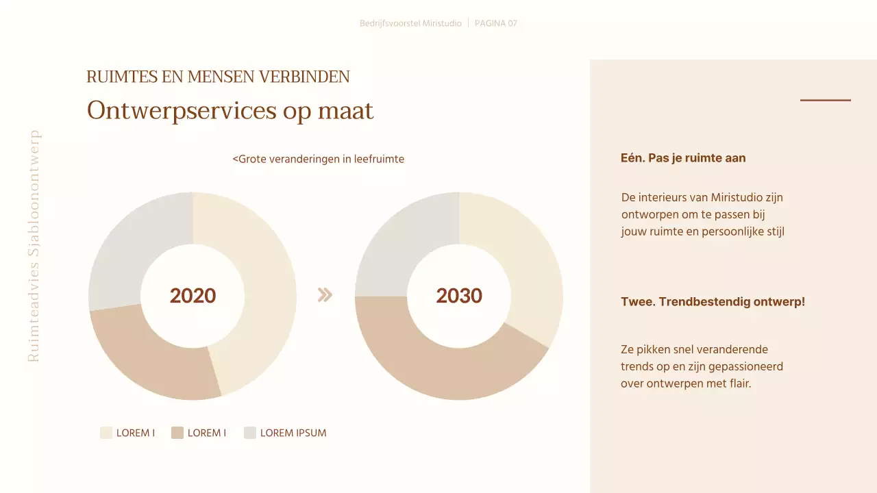 Eenvoudige presentatie van beige