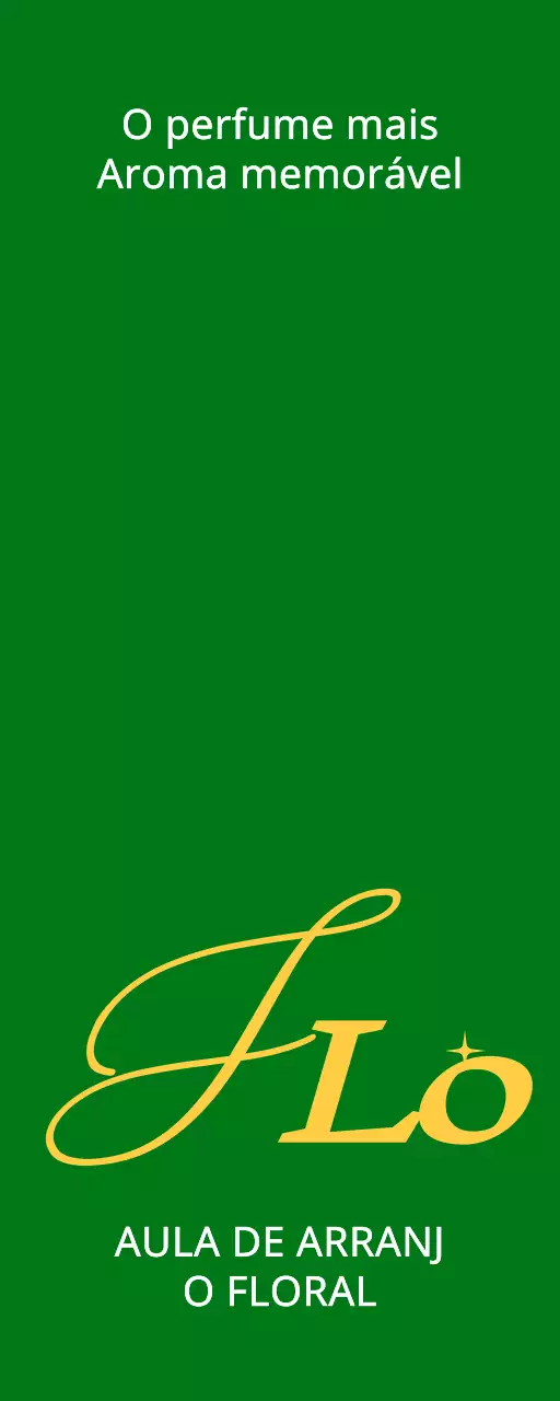 Promoção simples de uma florista com texto verde e amarelo