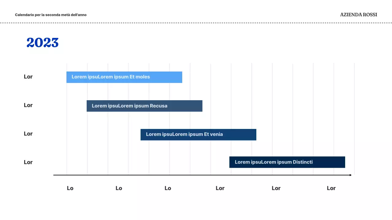 Un semplice business plan in blu