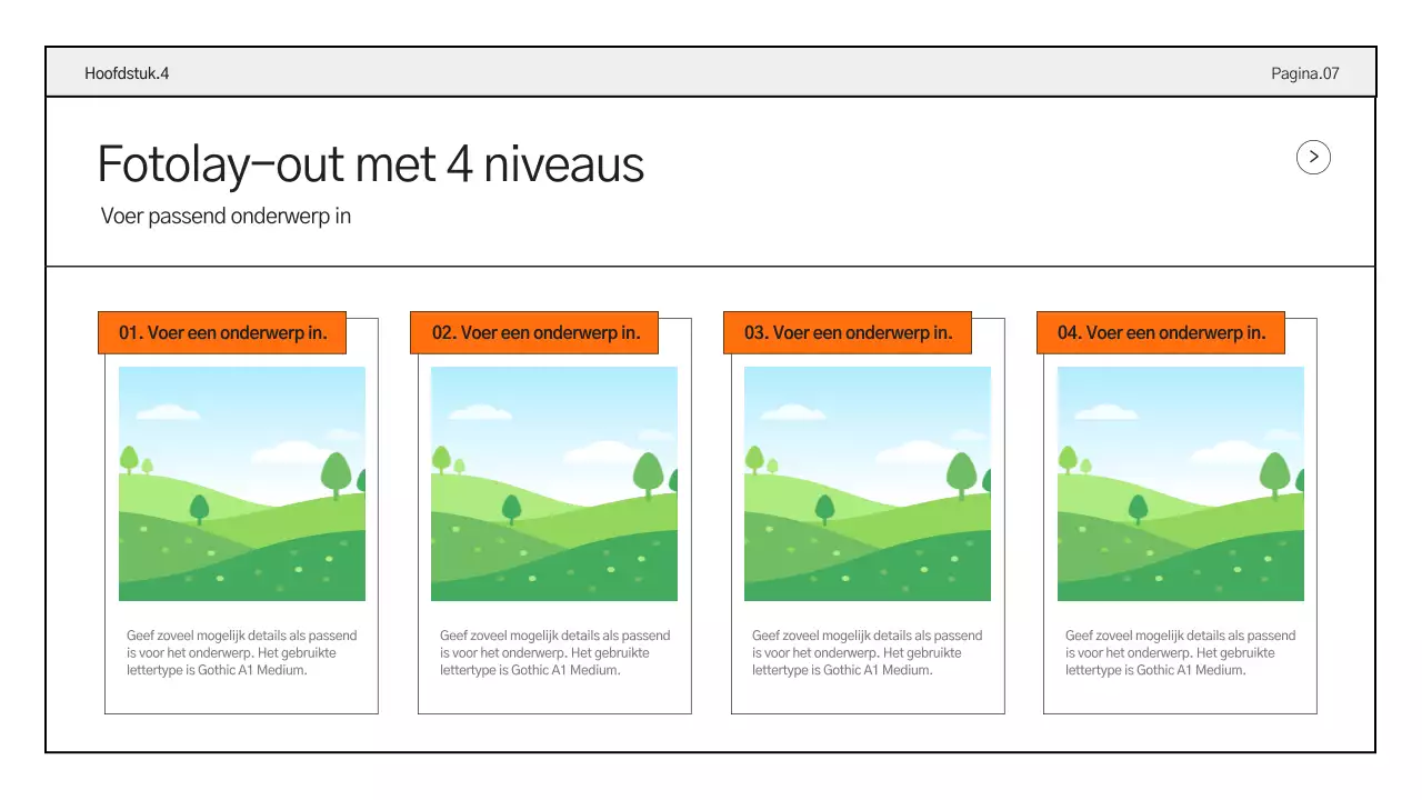Eenvoudige zakelijke rapporten in oranje