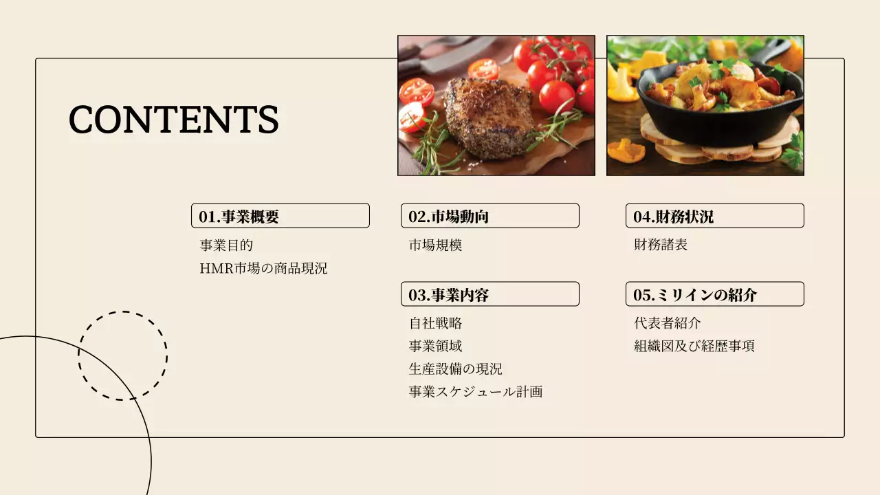 ベージュ シンプル 投資 提案書 プレゼンテーション