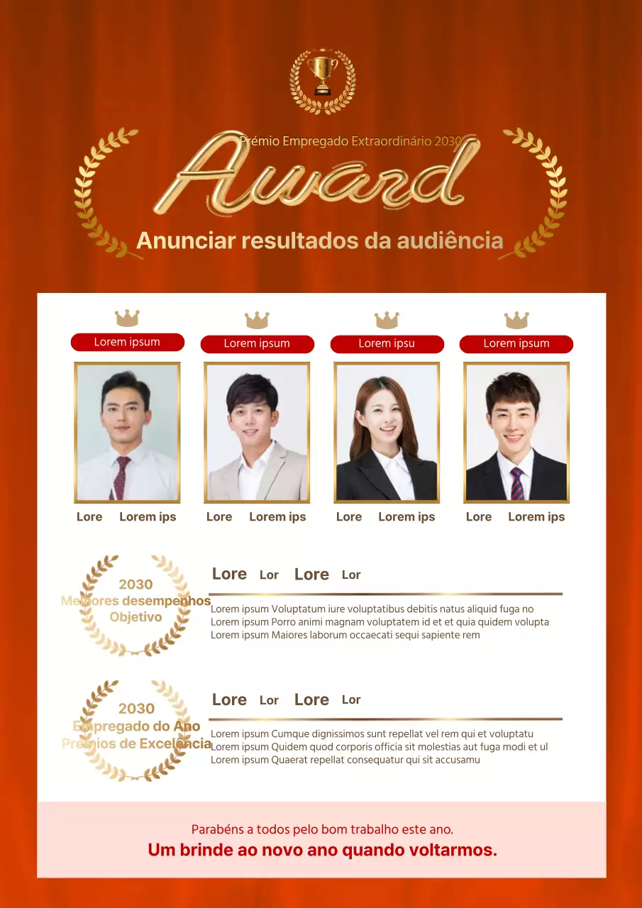 Vermelho / Prémios / Documentos / Anúncios, orientação