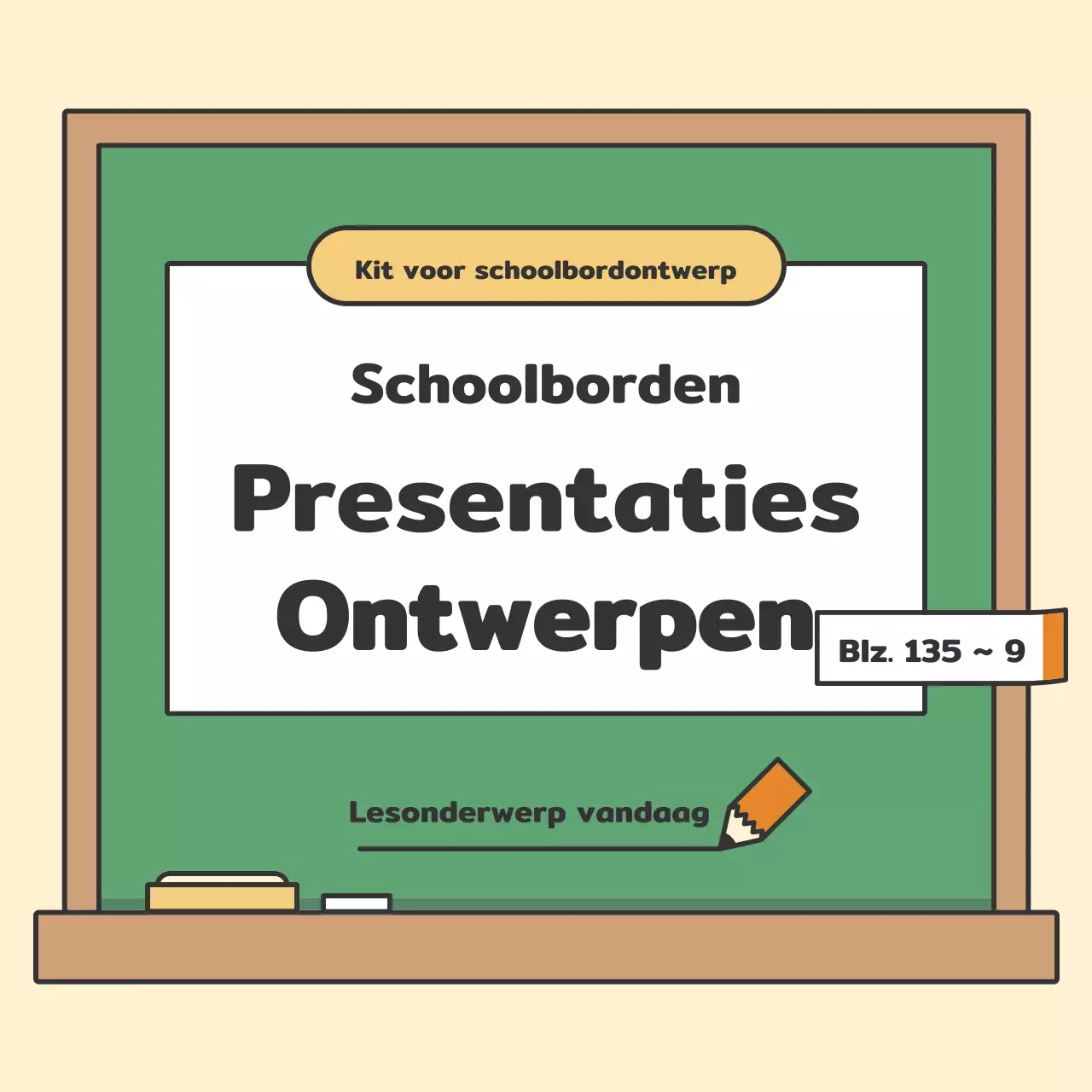 Kleurrijke en schattige krijtbordkaartenNieuws