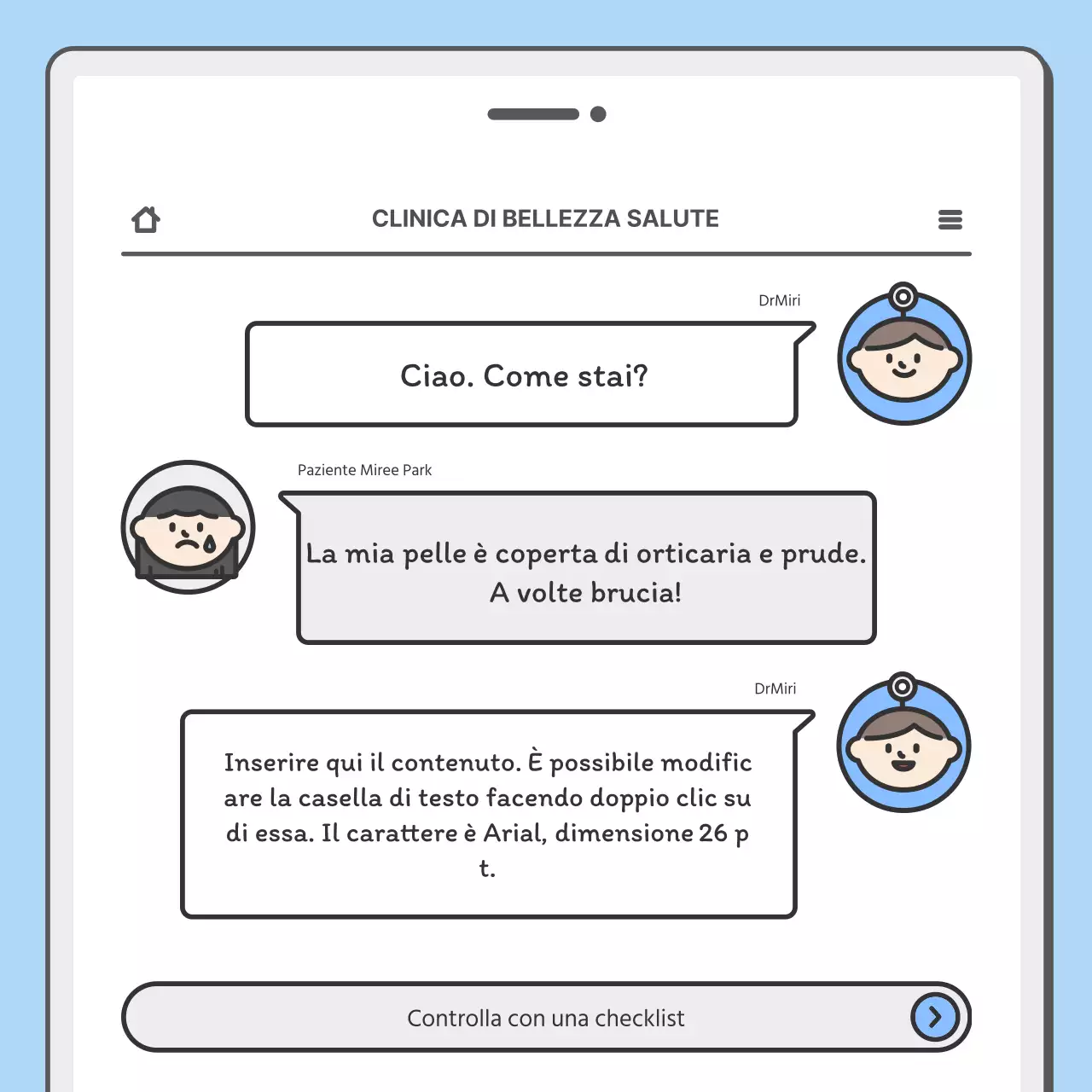 Promuovete il vostro ospedale con un simpatico concept mobile in azzurro