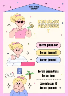 Schattig roze en geel eindejaarsfeest voor meisjes op de universiteit