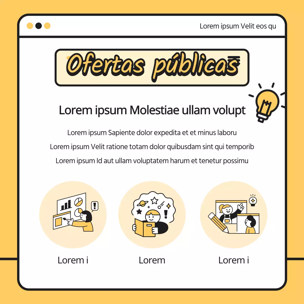 Yellow black cute illustration concurso de propuestas políticas en línea para jóvenes