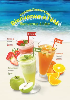 Premium Dessert Cafe Drinks Menu Ads