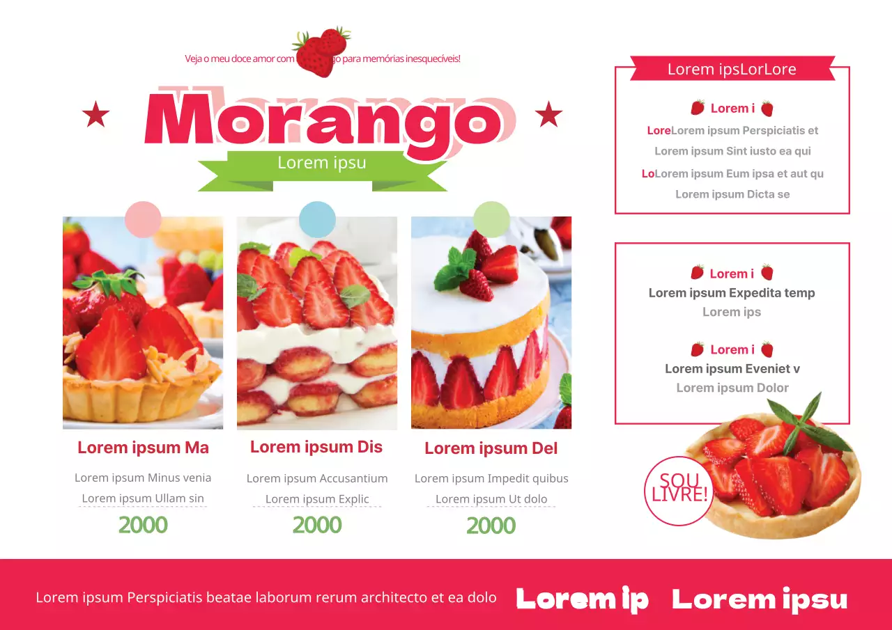 Bolo de morango
