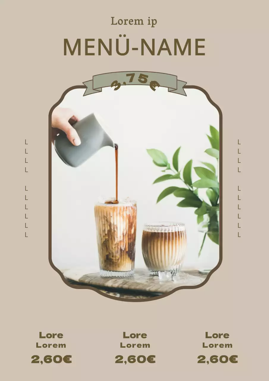 Flyer zur Bewerbung der Dessertkarte Ihres Cafés