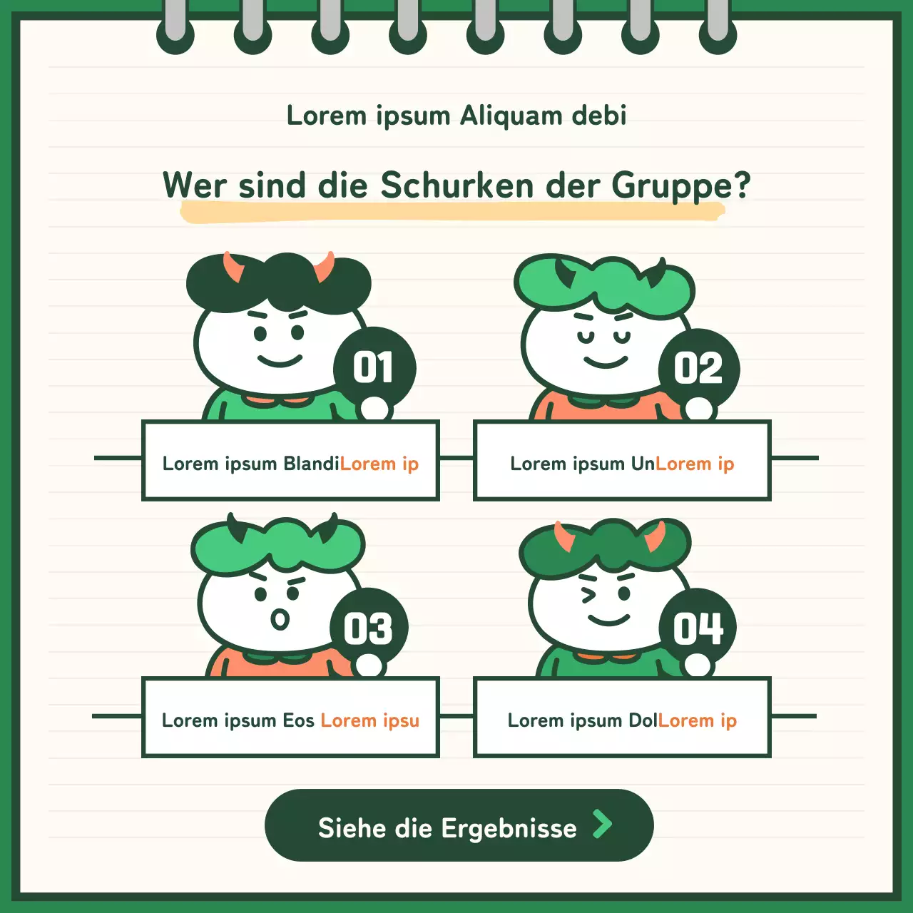 Grüne Illustration College Gruppenarbeit Lustige Zitate