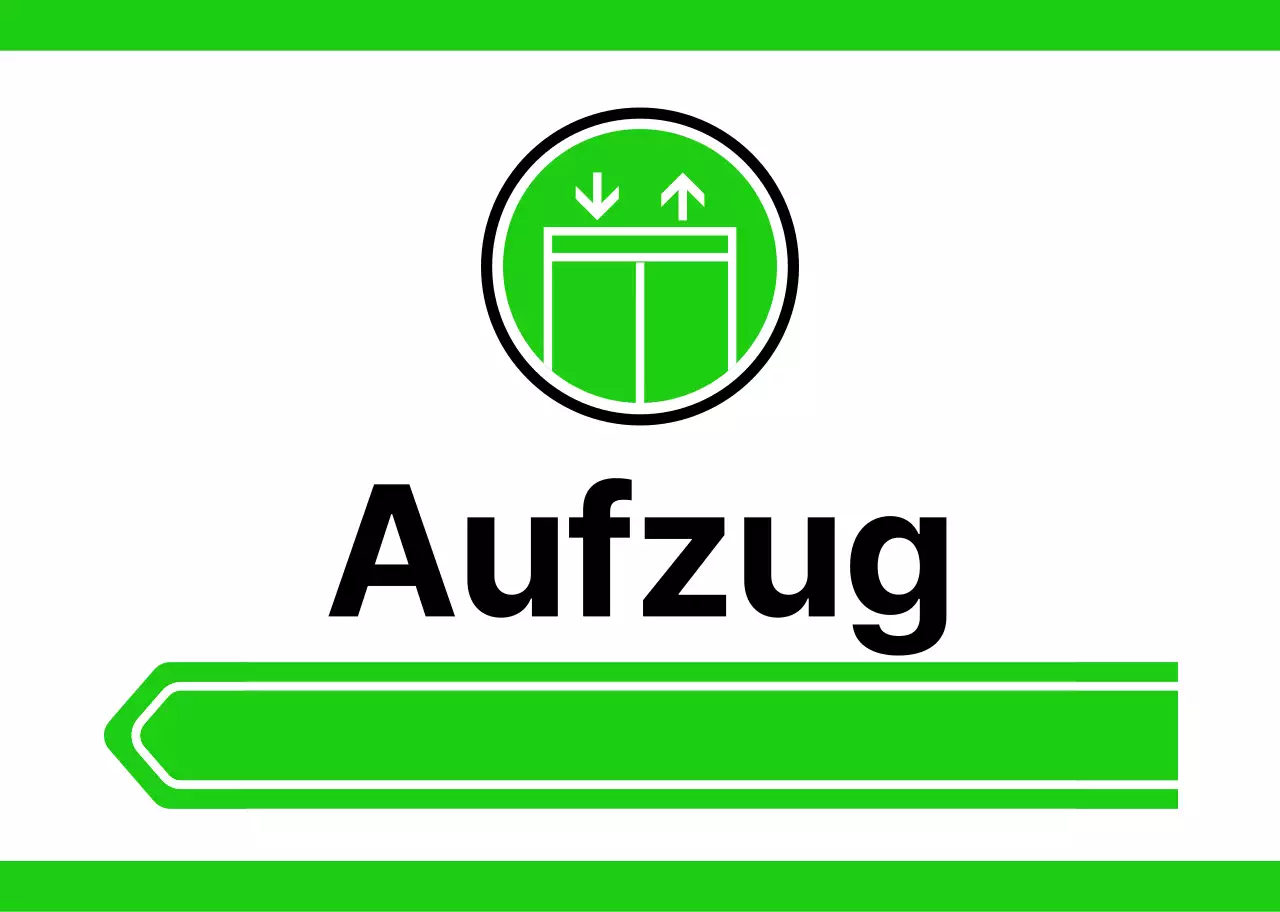 Zur Standortbestimmung mit einfachen gelben und grünen Piktogrammen