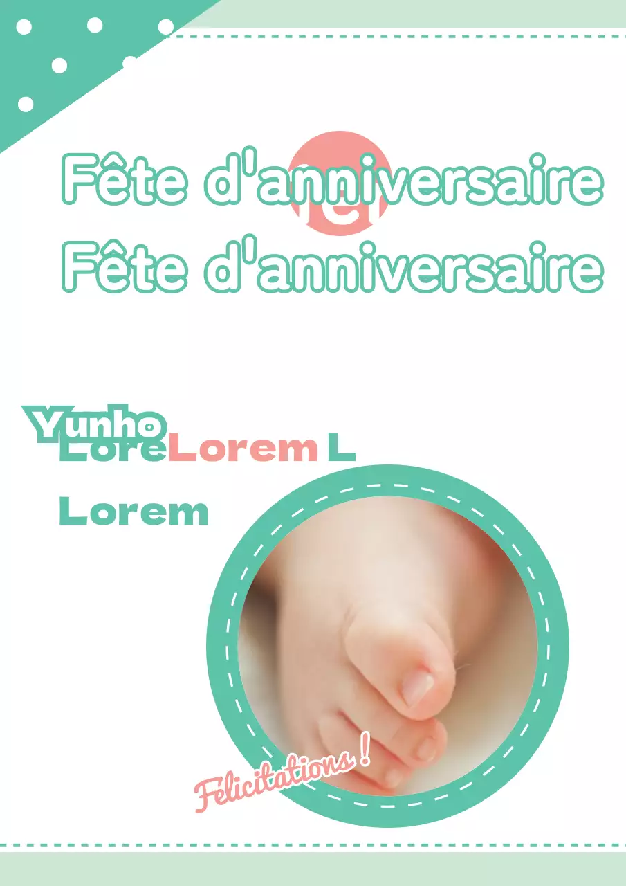 Célébration du premier anniversaire avec des photos de nouveau-nés couleur menthe