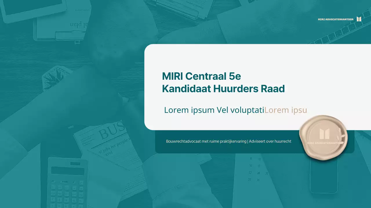 Professioneel advocatenkantoor met een eenvoudig turquoise thema