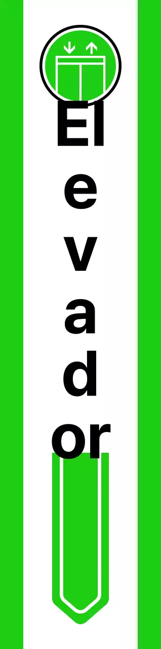 Para orientação de localização com pictogramas amarelos e verdes simples
