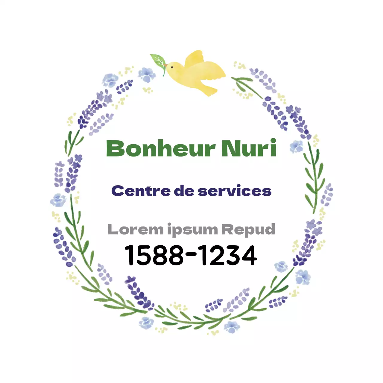 Illustration à l'aquarelle blanche pour la promotion d'un centre d'aide sociale