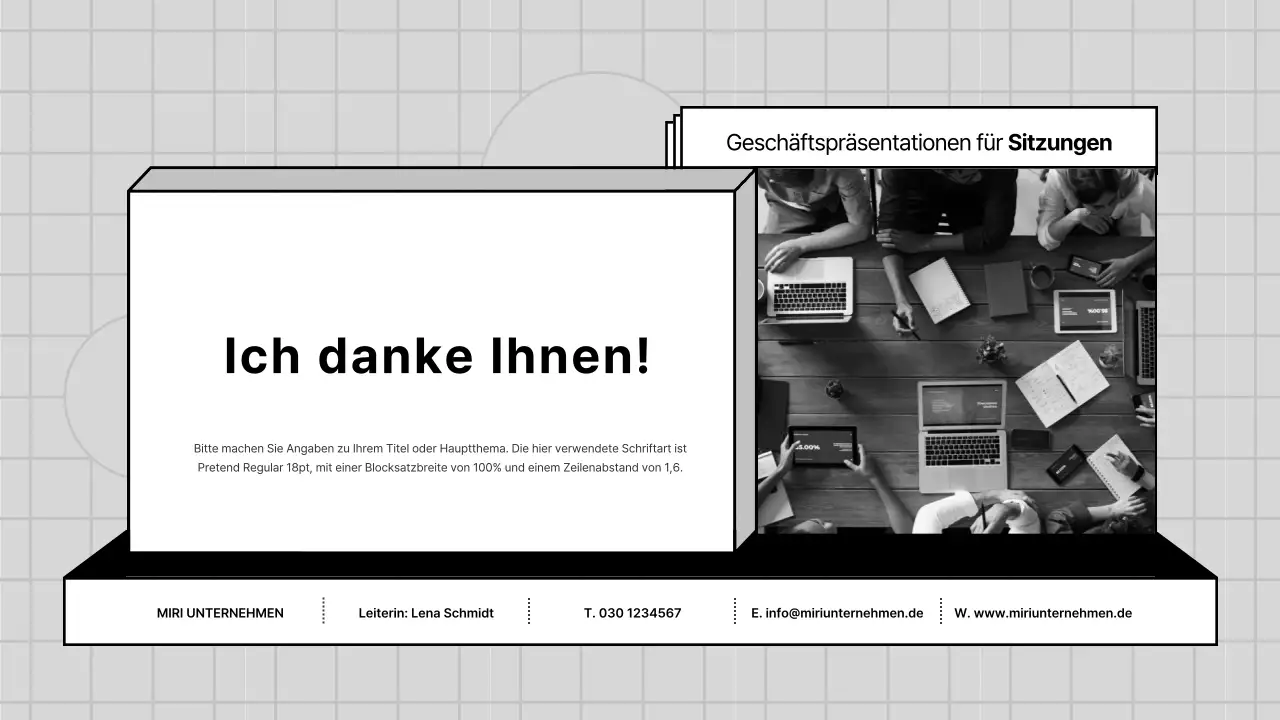 Ein graues, geometrisches Firmenprofil für ein Unternehmen PT