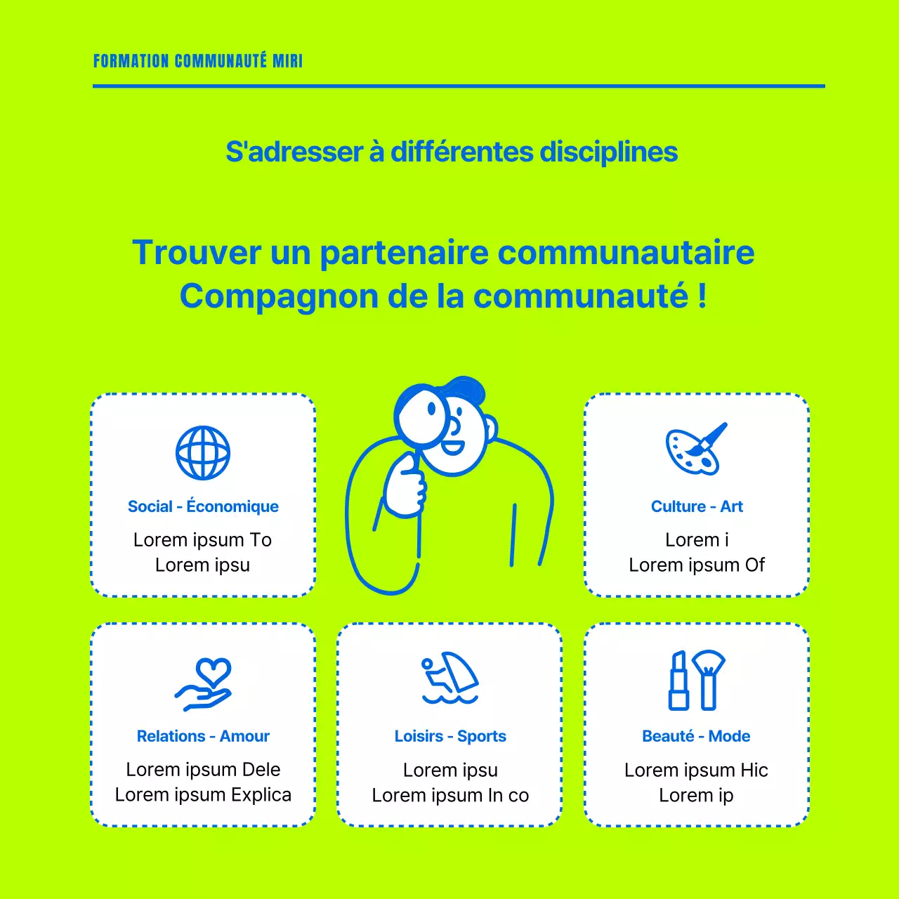 Promouvoir une communauté minimaliste dans les fluorescents et les bleus