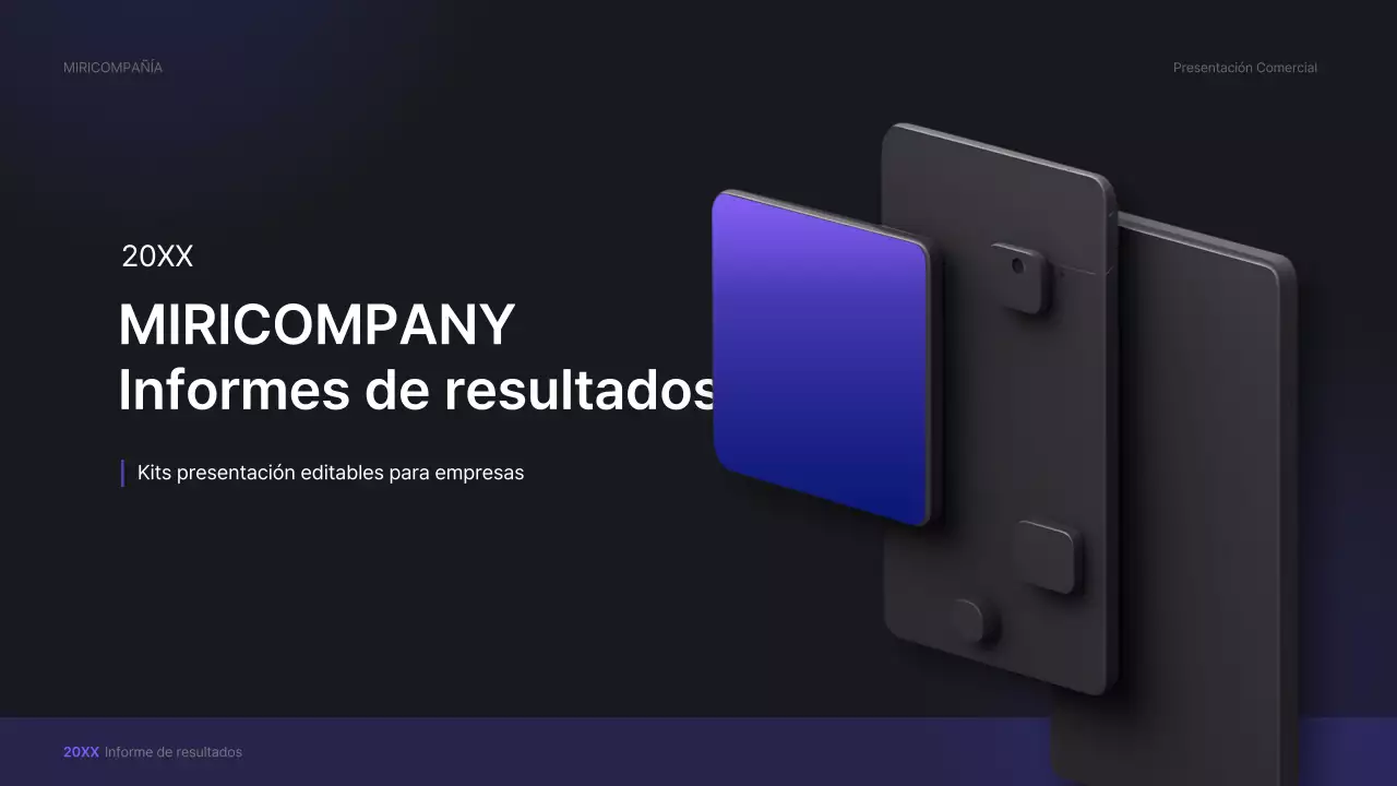 Kit de presentación empresarial tridimensional con concepto de interfaz de usuario en color púrpura
