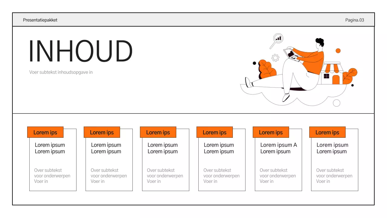 Eenvoudige zakelijke rapporten in oranje