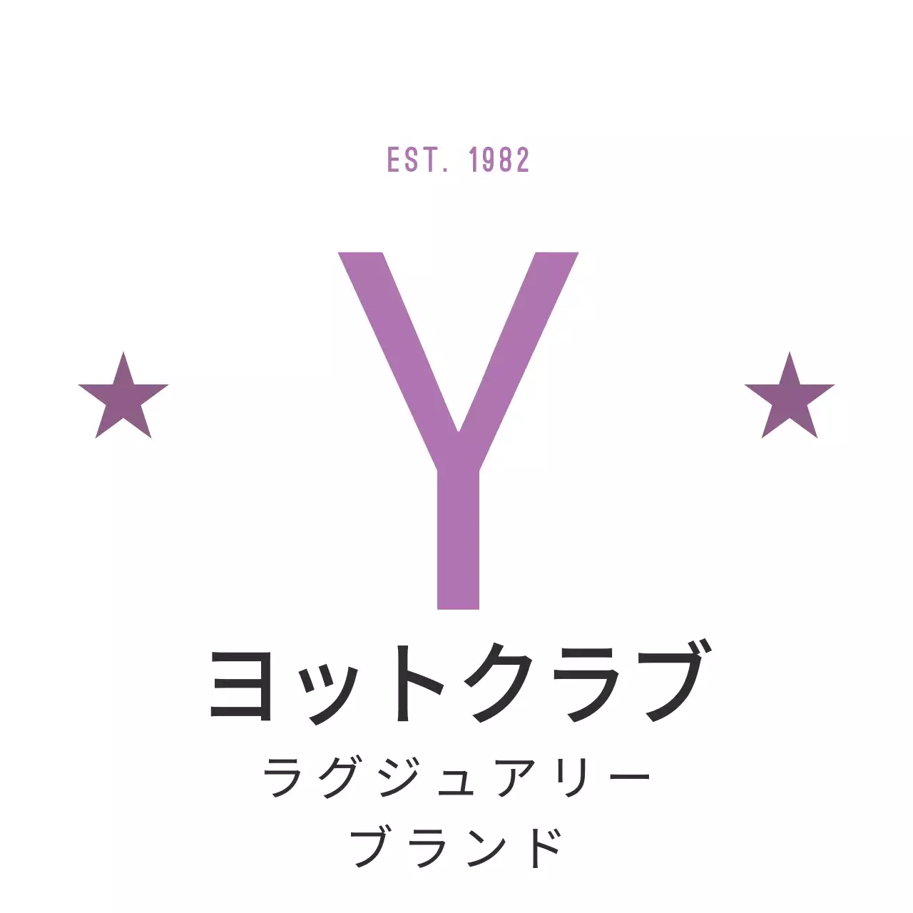 紫 モダン ヨット クラブ ロゴ