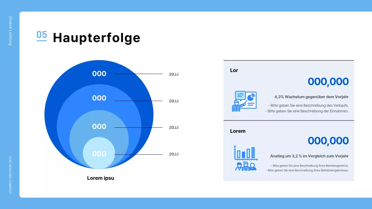 Ein einfaches blaues Anschreiben an ein Unternehmen