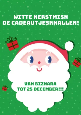 Schattige kerst evenement promotie webposter in groen