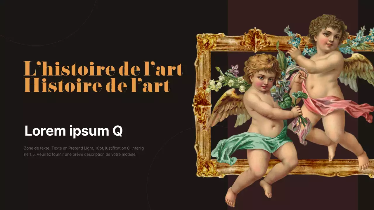 Infographie sur les chefs-d'œuvre antiques en noir et brun