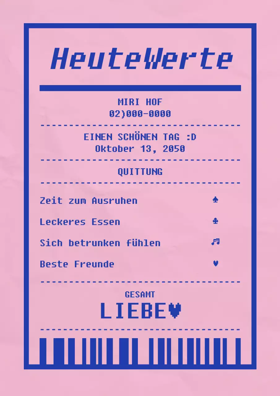 Das Innere des rosa und blauen Empfangskonzepts Pub Hope