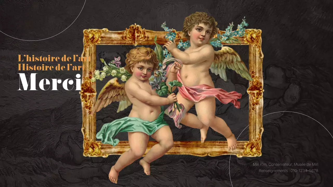 Infographie sur les chefs-d'œuvre antiques en noir et brun