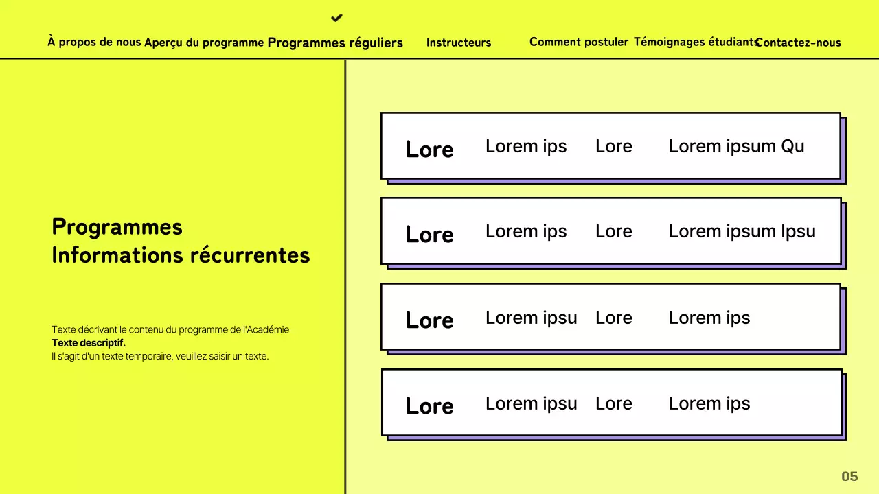 Promouvoir l'académie du film avec un concept artistique sur fond jaune