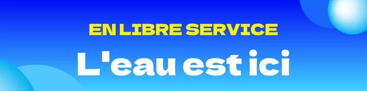 L'eau bleue, blanche et jaune est une pièce jointe de guidage avec une formulation automatique et une forme circulaire.