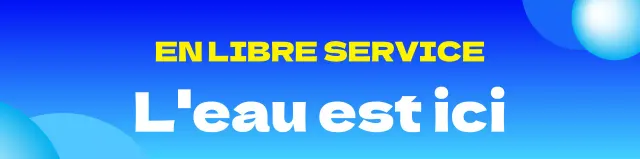 L'eau bleue, blanche et jaune est une pièce jointe de guidage avec une formulation automatique et une forme circulaire.