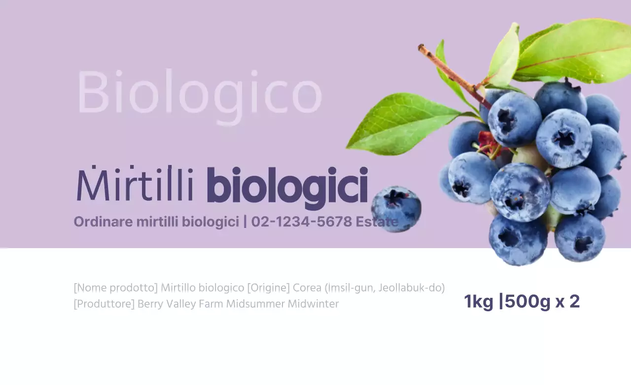 Mirtilli biologici