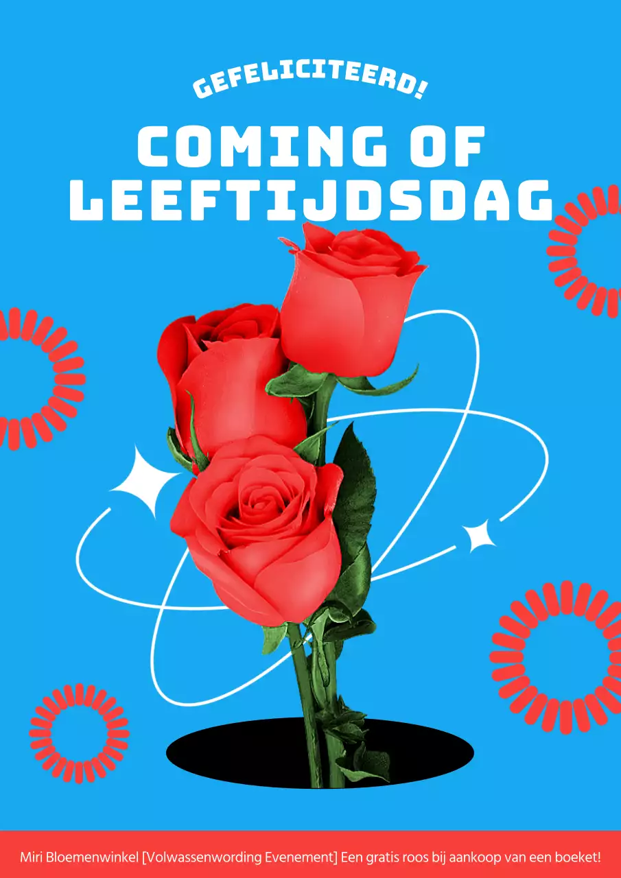 Promoot Valentijnsdag rozen in lichtblauw en rood