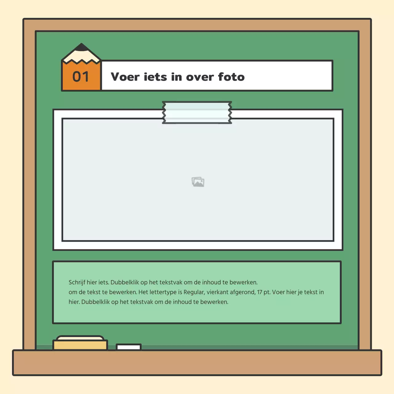 Kleurrijke en schattige krijtbordkaartenNieuws