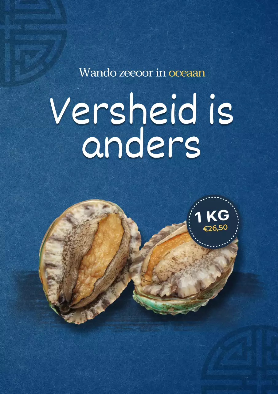 BlauwTraditioneelAbalonPoster