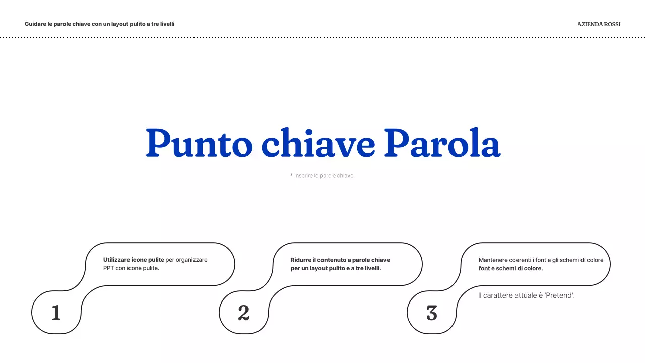 Un semplice business plan in blu