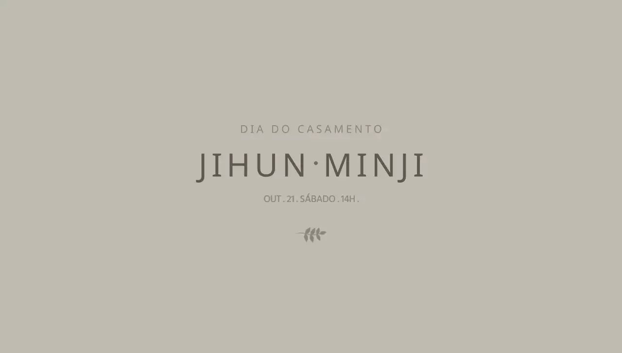 Envelopes para convites de casamento com um design simples, com ilustrações botânicas em cores suaves e os nomes dos noivos.