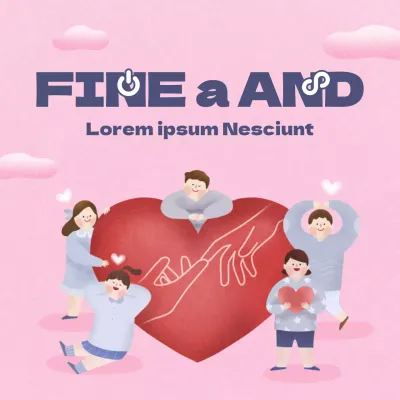 Rosa pastello caldo e carino concetto illustrazione donazione organi tema