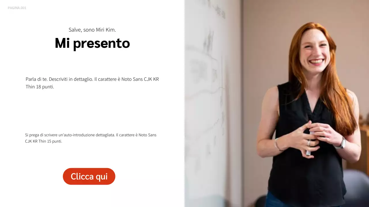 Presentazione del portafoglio in arancione e nero