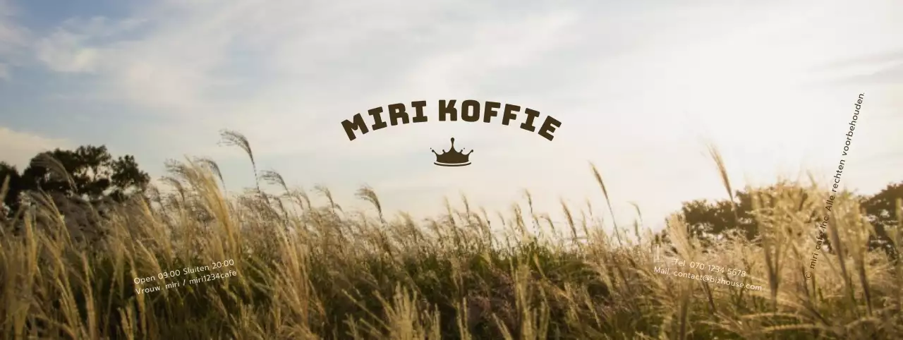 Promoot een café met een warm herfstlandschap