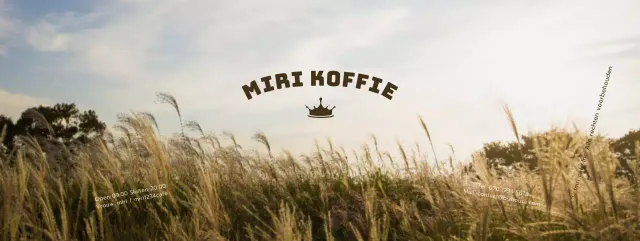 Promoot een café met een warm herfstlandschap