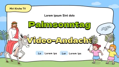 YouTube-Miniaturansicht eines hübsch illustrierten Videogottesdienstes zum Palmsonntag