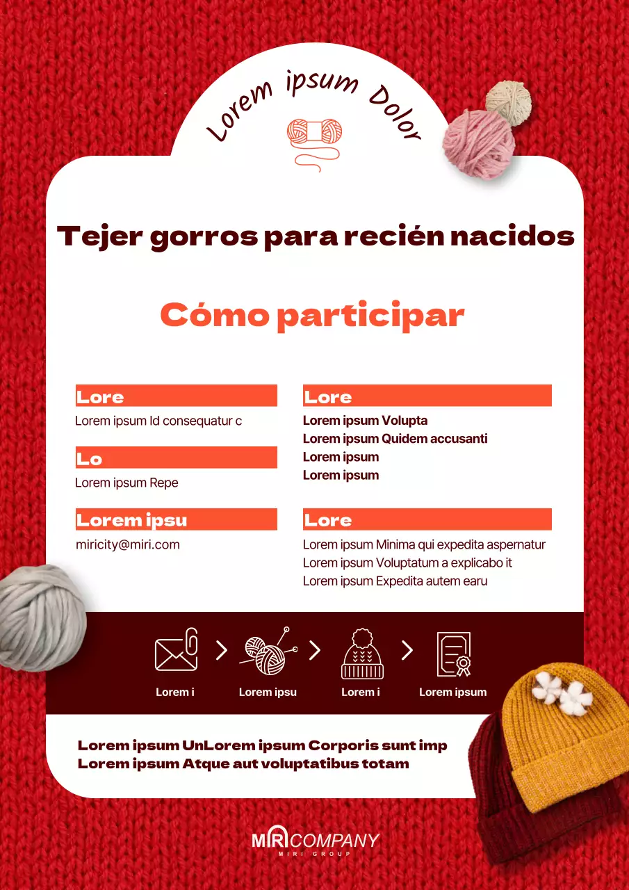 Voluntariado sobre un fondo de punto rojo