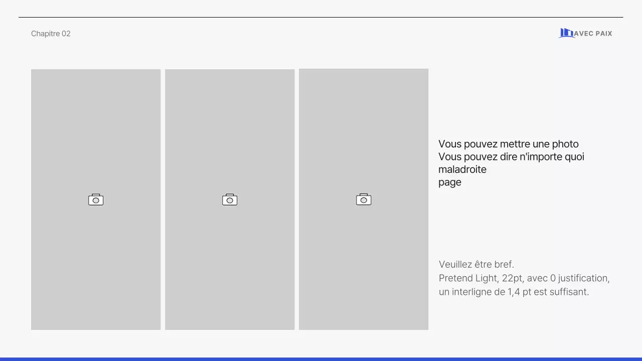 Proposition d'entreprise simple et épurée en bleu-gris