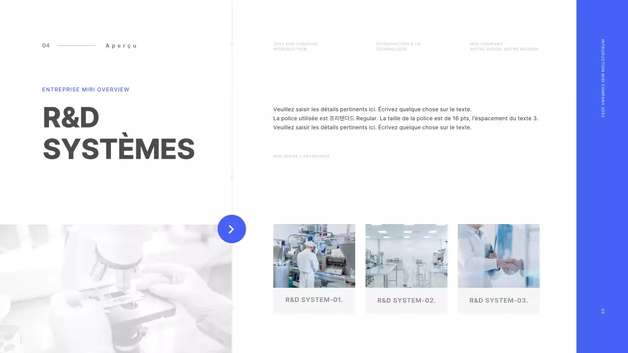 Concept de ligne de base en bleu et blanc Profil de l'entreprise