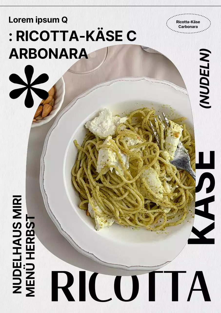 Werbung für ein einfaches herbstliches Western-Menü